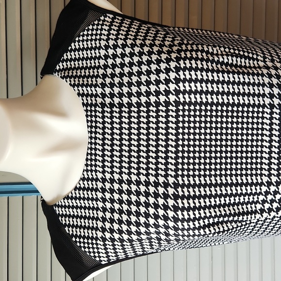 Calvin Klein Black & White Houndstooth Dress - Picture 3 of 14